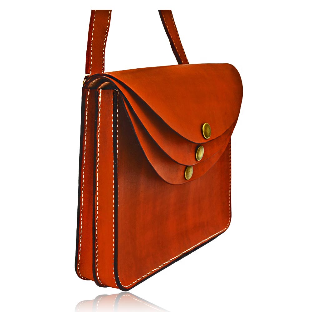 Zeppi-Trio-Pocket-Ladies-Sling-Bag-Side-Brown